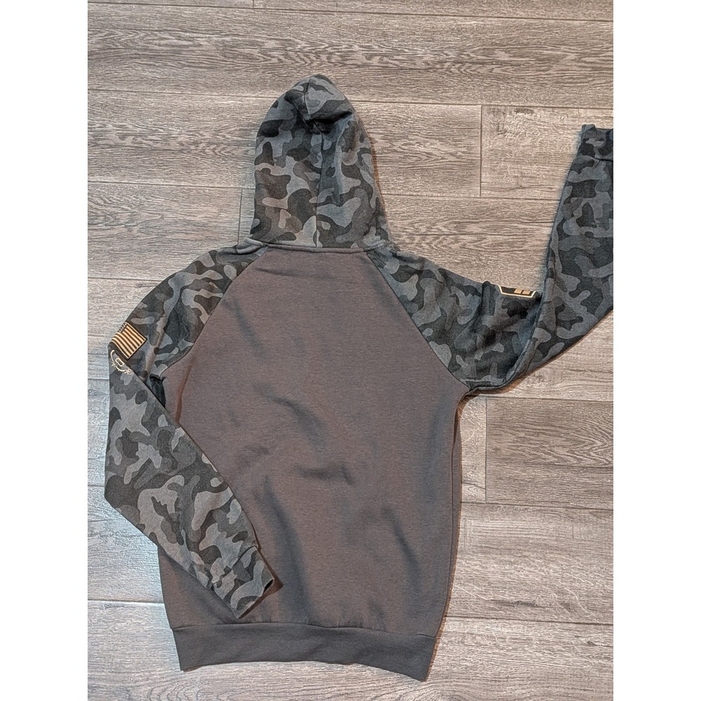 Colosseum Washington Huskies Hoodie Mens Small Grey Camo Raglan Pullover Fleece - Picture 4 of 8